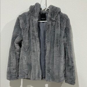 Simply Vera Wang Hooded Faux Fur Coat